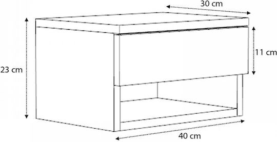 Nachttisch Mary Sonoma / White 40x30x23cm