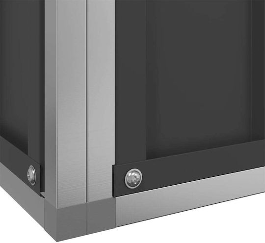 vidaXL Κλουβί Πτηνών 418x207x212εκ. Ασημί