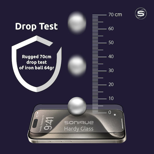 Sonique Hardy Glass Premium Series HD 2.5D 0.33mm Full Glue Full Face Tempered Glass Black (Galaxy A22 4G / Galaxy A31 4G / Galaxy A32 4G / Galaxy A33 5G)