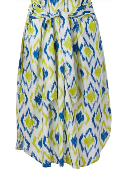 Summer Midi Slip Dress Blue
