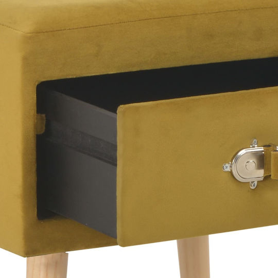 με Υφασμάτινη Επένδυση Κίτρινο 40x35x45cm 247539 με Υφασμάτινη Επένδυση Κίτρινο 40x35x45cm 247539