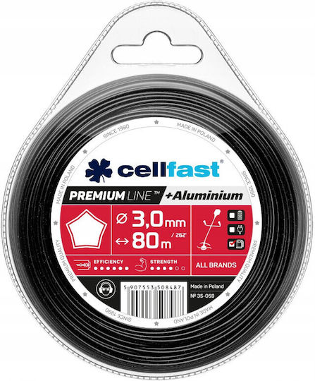 Cellfast Aluminum Star Brush Cutter Trimmer Line 3mm 80m