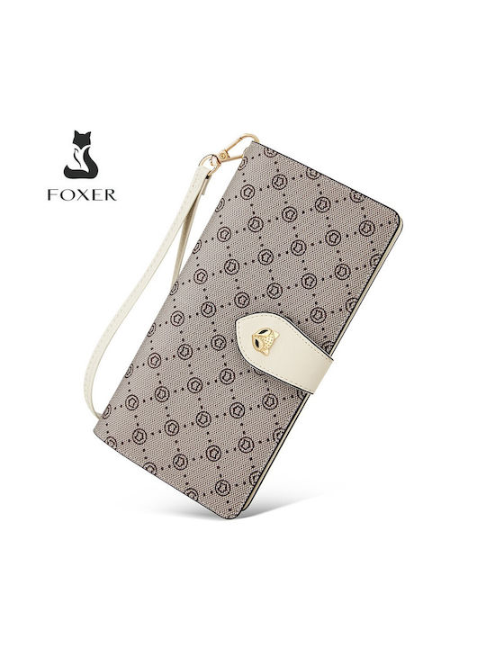 Foxer Groß Frauen Brieftasche Karten Gray