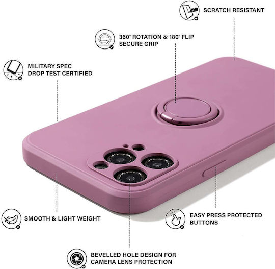 Ring Back Cover Silicon Violet (Huawei P40 Lite E)