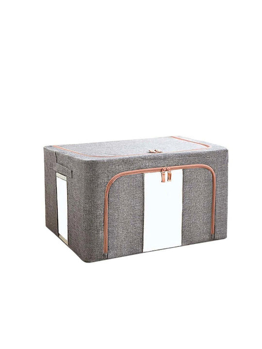 Plastic Cutie de Depozitare cu Capac Gri 40x30x20cm 1buc