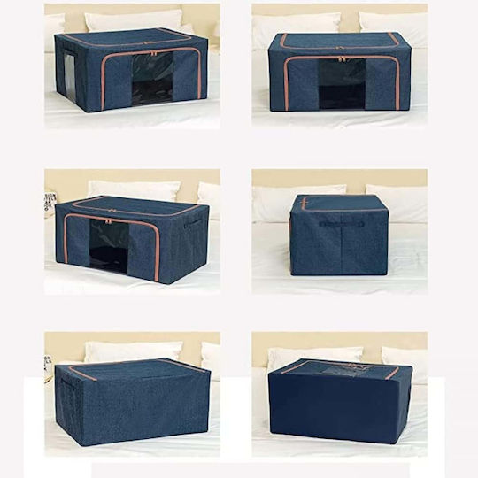 Plastic Cutie de depozitare cu Capac Albastru 60x42x40cm 1buc