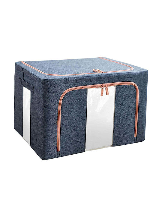 Kunststoff Aufbewahrungsbox mit Deckel Blau 60x42x40cm 1Stück