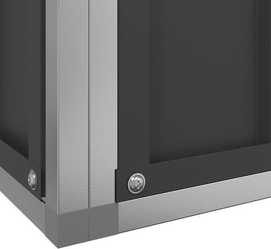 vidaXL Κλουβί Πτηνών 1139x307x212εκ. Ασημί