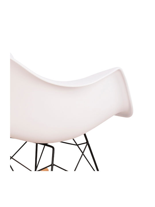 Mirto Rocking Armchair White 61x71x64cm