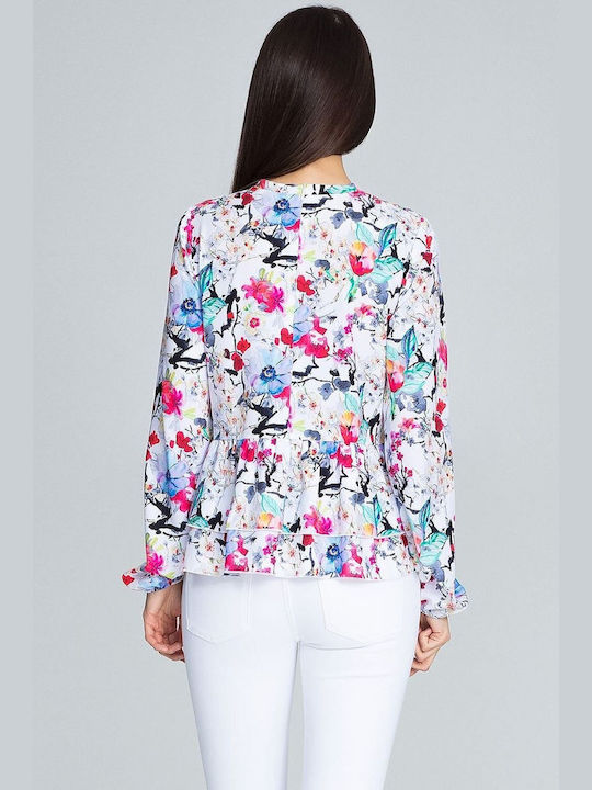 Figl Women's Blouse Long Sleeve Floral Multicolour