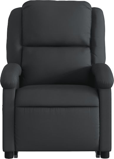 Πολυθρόνα Relax Massage από Γνήσιο Δέρμα Μαύρο 71x86.5x99.5cm