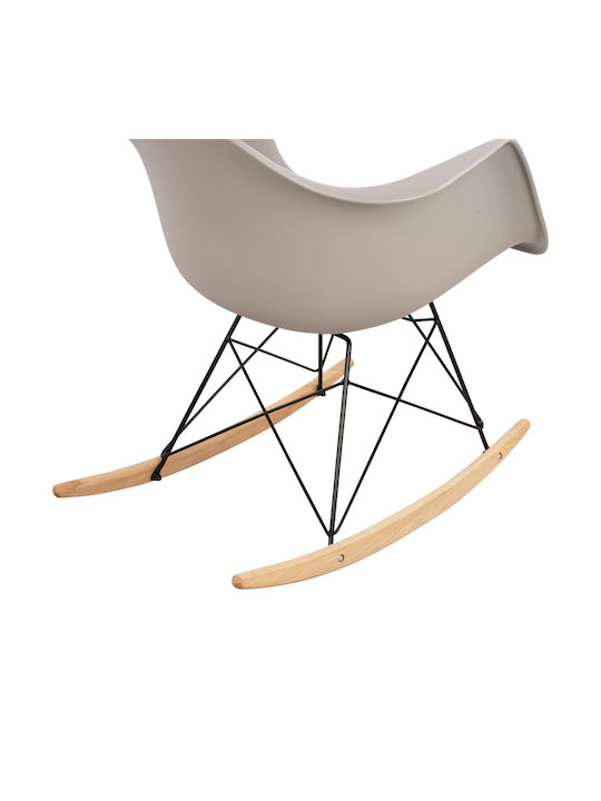 Mirto Rocking Armchair Gray 61x71x64cm