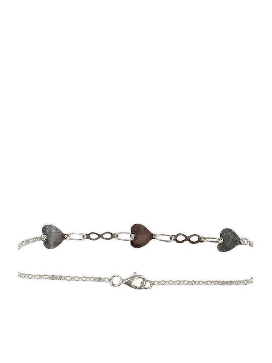 Damen Armband mit Design Herz aus Silber