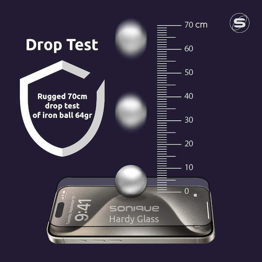 Sonique Hardy Glass 2.5D 0.33mm Full Glue Full Face Tempered Glass Black (Galaxy A22 5G)
