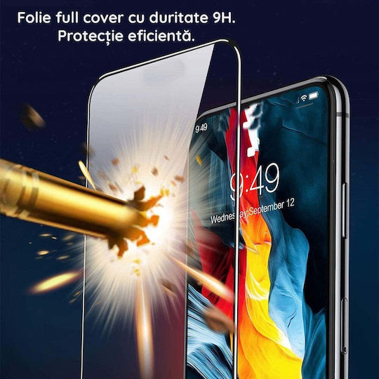 0.3mm Adeziv complet Full Face Tempered Glass Negru (Huawei Nova Y90)