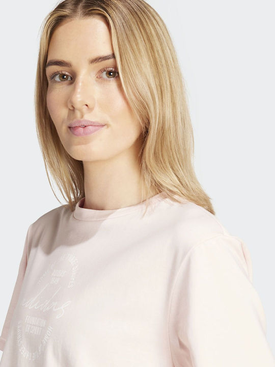 Brand Love Γυναικείο Oversized T-shirt Ροζ