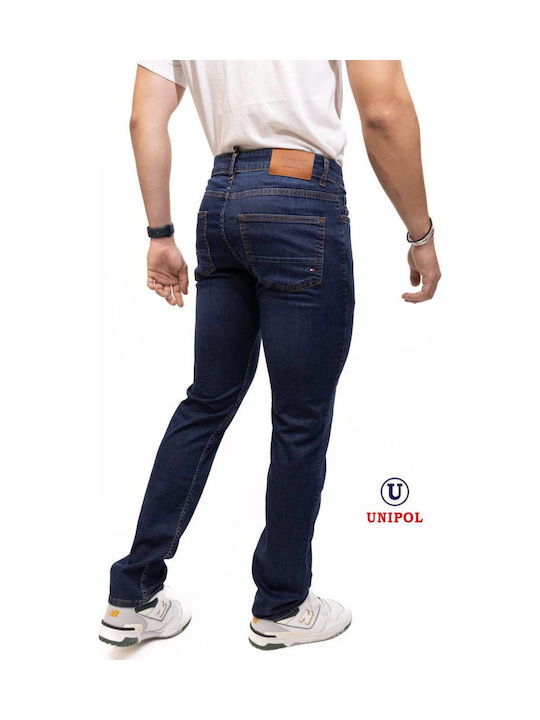 Pantaloni Jeans pentru Bărbați Elastic cu Croială Regular Blue