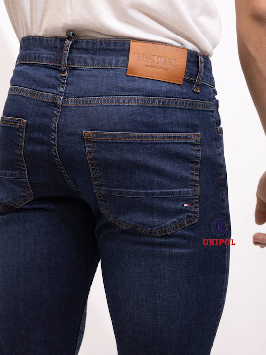 Pantaloni Jeans pentru Bărbați Elastic cu Croială Regular Blue