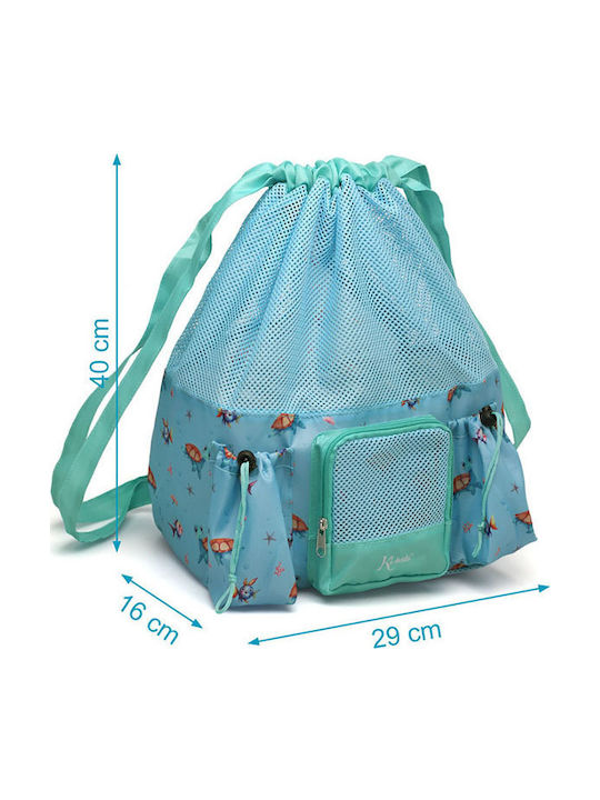 Kiokids Хелънс Детска Чанта Мешка Светлосиня 30x30см