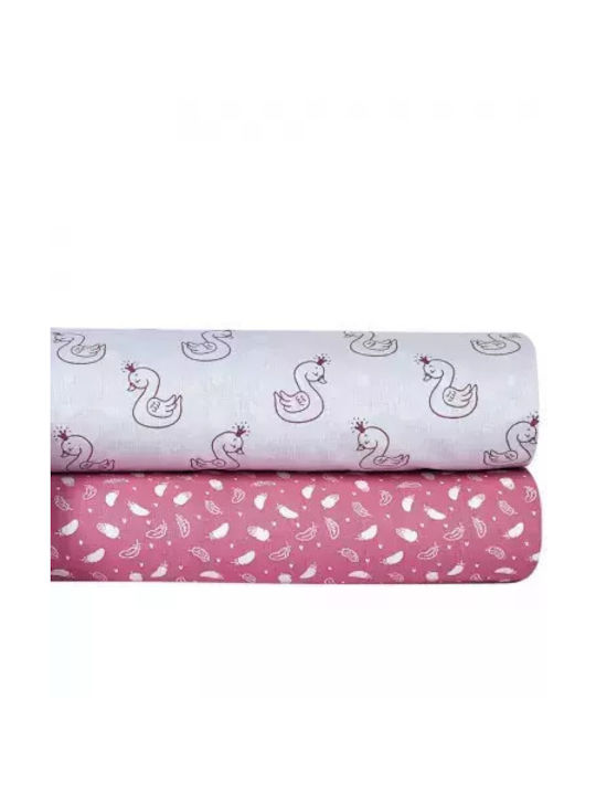 Kentia Baby Odile Baby Sheets Set Crib Cotton Pink 120x170cm 3pcs 000073903