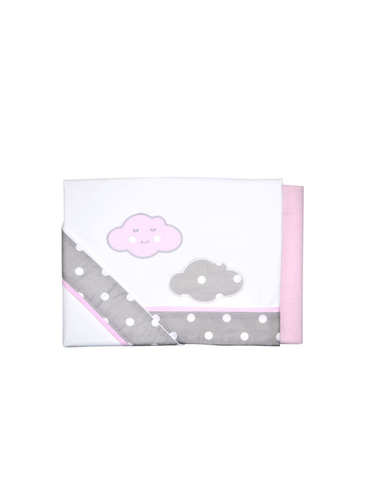 Baby Star Σετ Σύννεφο Ροζ 100x150εκ.