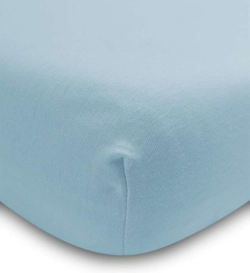 Sensillo Baby Sheet Crib Cotton Fitted Blue 120x60cm