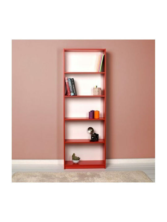 Bookcase Max Red 58x23x170cm