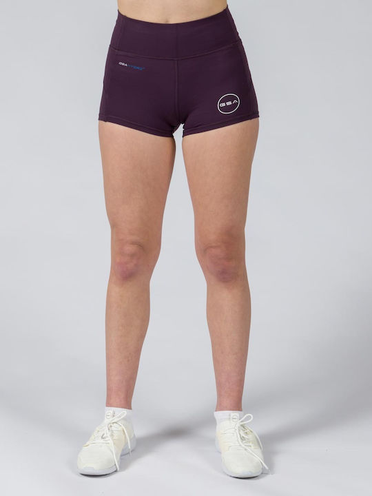 Gsa Damen Elastische Trainingsshorts Lila