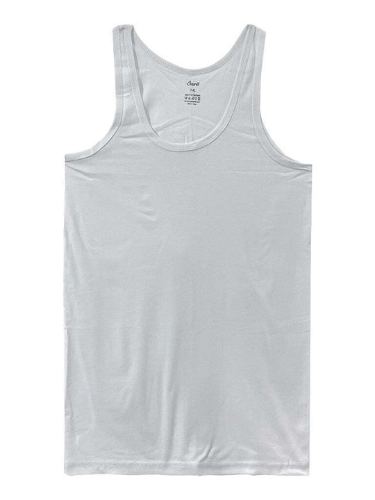 Men's Undershirts Sleeveless in White Color 3Pack