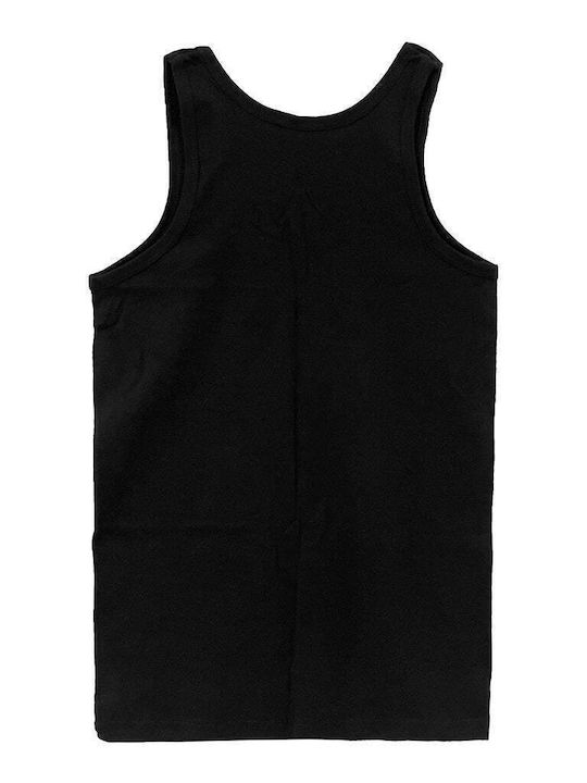 Men's Undershirts Sleeveless in Black Color 3Pack