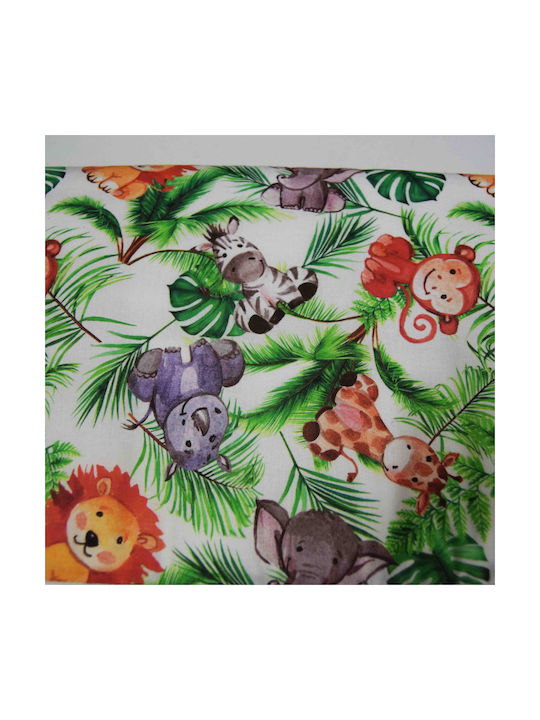 Decocraft Jungle Baby Sheets Set Cradle Cotton Green 70x110cm 2pcs