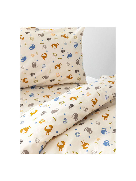 Palamaiki Sheet Set Single with Elastic Band Cotton My Kingdom Beige 170x260cm 3pcs