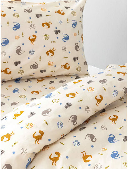 Palamaiki Sheet Set Single with Elastic Band Cotton My Kingdom Beige 170x260cm 3pcs