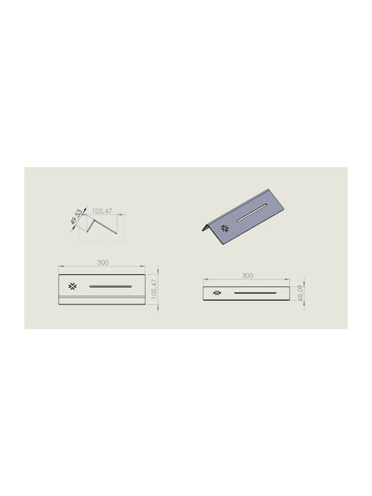 Verdi Grey Bathroom Shelf