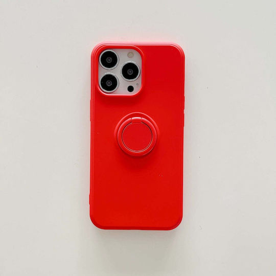 Ring 360 Full Cover Silicon Roșu (iPhone 13)