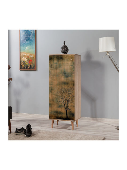 Soho Wooden Shoe Organizer with 8 Shelves Sonoma 50x38x135cm