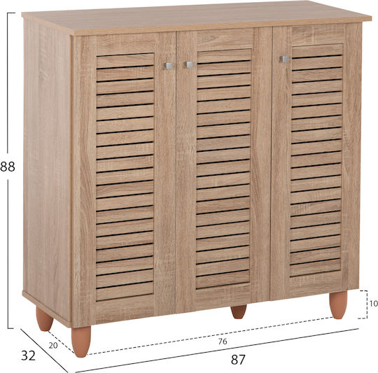 Holz Schuhorganisator Prolly Sonoma 87x32x88cm HM9609.02