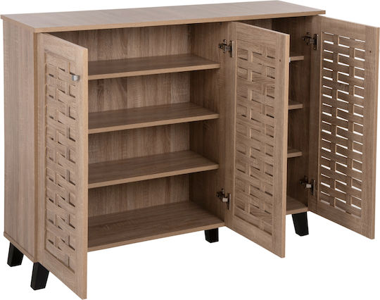 Prody Wooden Shoe Organizer Sonoma 115x34x89cm