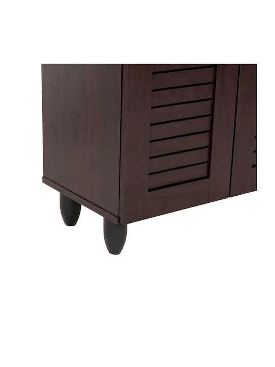 Ξύλινη Παπουτσοθήκη Prolly με 4 Ράφια Wenge Μ60xΠ34xΥ88cm