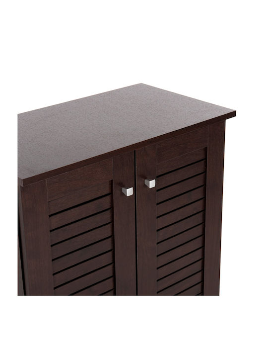 Ξύλινη Παπουτσοθήκη Prolly με 4 Ράφια Wenge Μ60xΠ34xΥ88cm