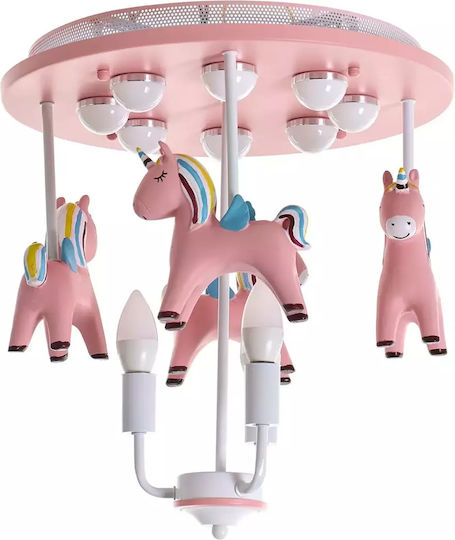 Kronleuchter Kinderdeckenleuchte Deckenleuchte 40W mit Fassung E27 Rosa