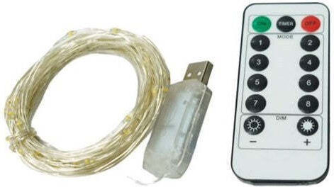 100 Lichterketten LED 10m. Mehrfarbige USB in Zeichenfolge 1Stück
