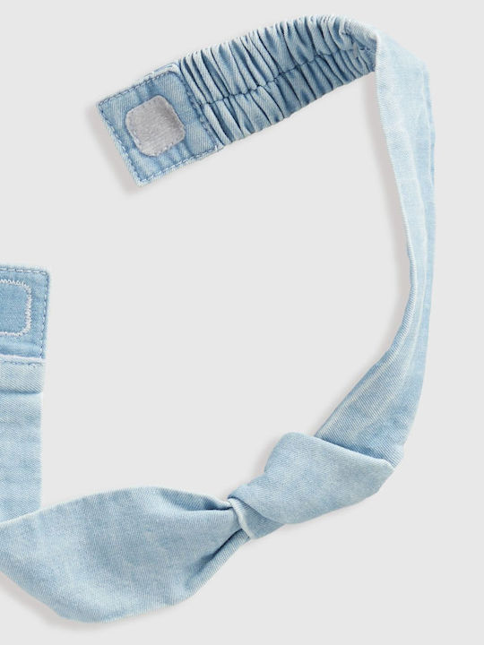 Rochie Fete Fără Mâneci Denim Set Cu Chilot Cu Accesorii Albastru Deschis