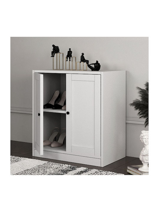 Felix Wooden Shoe Organizer White 65.4x40x71.4cm