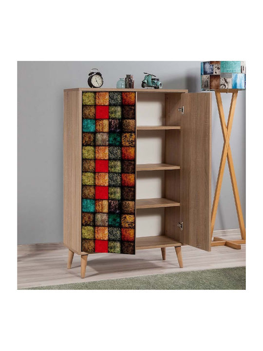 Soho Wooden Shoe Organizer with 4 Shelves Sonoma 80x36x127cm