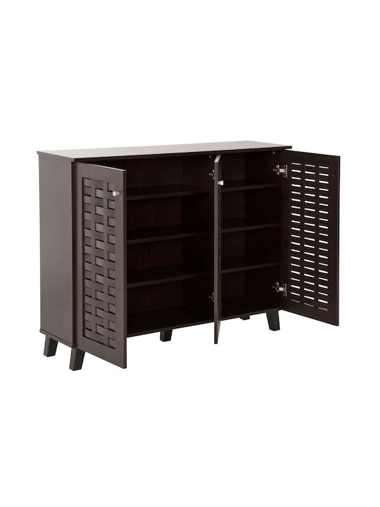Prody Wooden Shoe Organizer Wenge 115x34x89cm