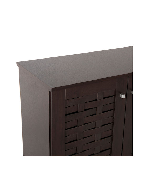 Prody Wooden Shoe Organizer Wenge 115x34x89cm