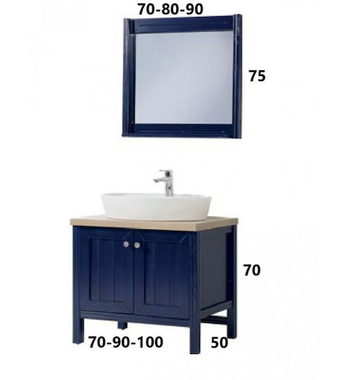 Mabo Orion 80 Blat fără Lavoar Blue