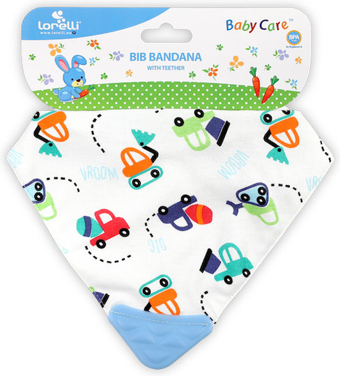 Lorelli Blue Cars Bandana Fabric with Hoop & Loop Fastener Blue Cars