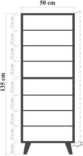 Holz Schuhschrank Alvaro 50x38x135cm